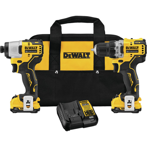 Trousse de perceuse et de tournevis &agrave; percussion &agrave; moteur sans balai Xtreme, Lithium-ion, 12 V Chandler Sales