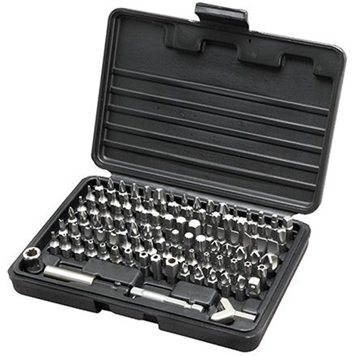 Jeu dembouts Master, 100 Mcx, Papillon/Hexagonale/Phillips/Pozidriv/&agrave; ergots/Carr&eacute;e/Torq-Set/Torx/Torx inviolable/Triple carr&eacute; Chandler Sales