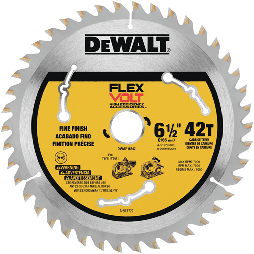 FlexVolt&reg; TrackSaw Blade, 6-1/2", 42 Teeth, Wood Use Chandler Sales
