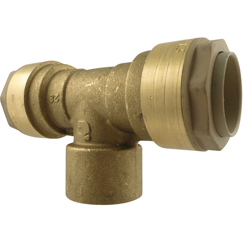 Quickline Air Piping Tee Connect, Brass, 1/2" Chandler Sales