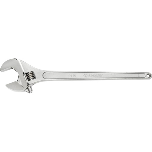Adjustable Wrench, 24" L, 2-7/16" Max Width, Chrome Chandler Sales