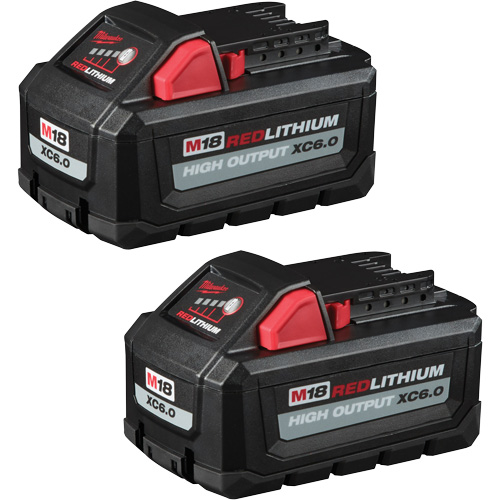 Redlithium High Output XC6.0 Battery Packs, Lithium-Ion, 18 V, 6 Ah Chandler Sales