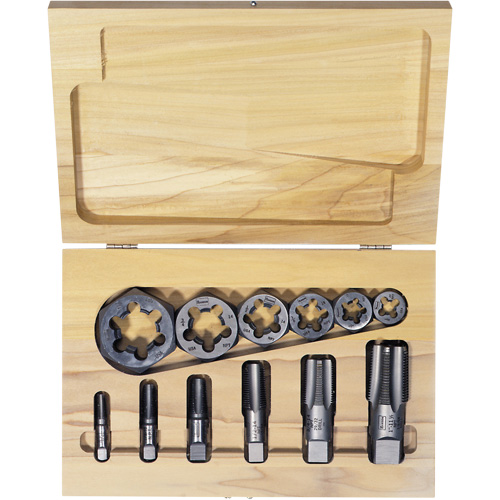 Hexagon Re-threading Tap & Die Set, 12 Pieces Chandler Sales