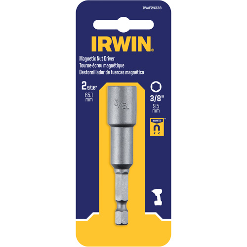 Tourne-&eacute;crou, Embout 3/8", Prise 1/4", 2-9/16" lo, Magn&eacute;tique Chandler Sales