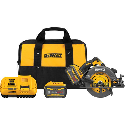 Ensemble scie circulaire sans fil Flexvolt Max** avec frein &eacute;lectrique, 7-1/4", 60 V Chandler Sales