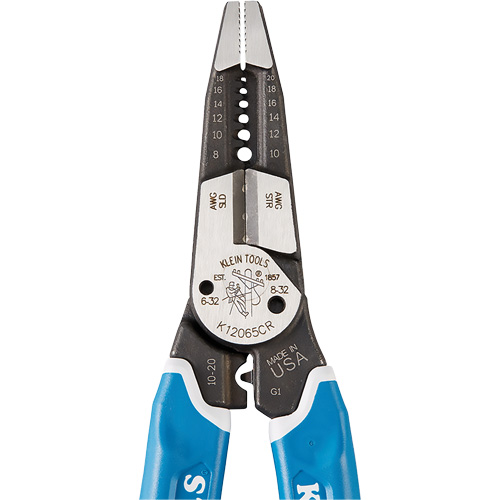 Klein-Kurve&reg; Heavy-Duty Wire Stripper, Cutter & Crimper Multi-Tool, 8-1/4" L, 8 - 20 AWG Chandler Sales