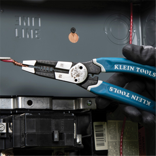 Klein-Kurve&reg; Heavy-Duty Wire Stripper, Cutter & Crimper Multi-Tool, 8-1/4" L, 8 - 20 AWG Chandler Sales
