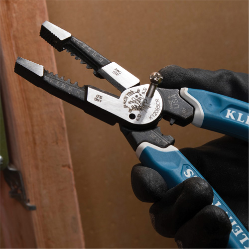Klein-Kurve&reg; Heavy-Duty Wire Stripper, Cutter & Crimper Multi-Tool, 8-1/4" L, 8 - 20 AWG Chandler Sales