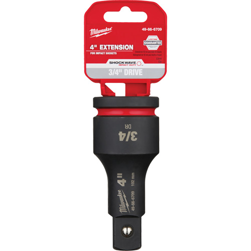 Rallonge pour douille Shockwave Impact Duty, Chocs, Prise 3/4", 4" lo Chandler Sales