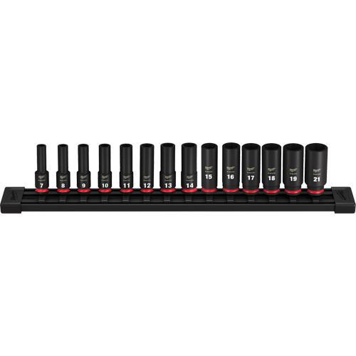 Shockwave Impact Duty Metric 6 Point Socket Set, 14 Pcs, Impact, 3/8" Drive Size, Deep Chandler Sales