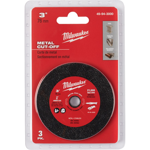 Metal Cut Off Wheel, 3" x 0.04", 3/8" Arbor Chandler Sales
