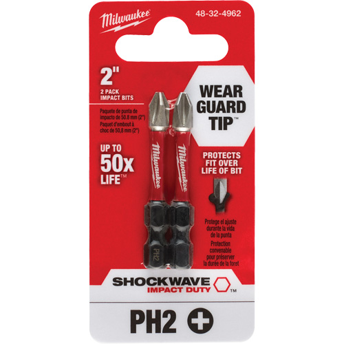 Shockwave Impact Duty Screwdriver Bit, Phillips, #2, 1/4" Drive Chandler Sales