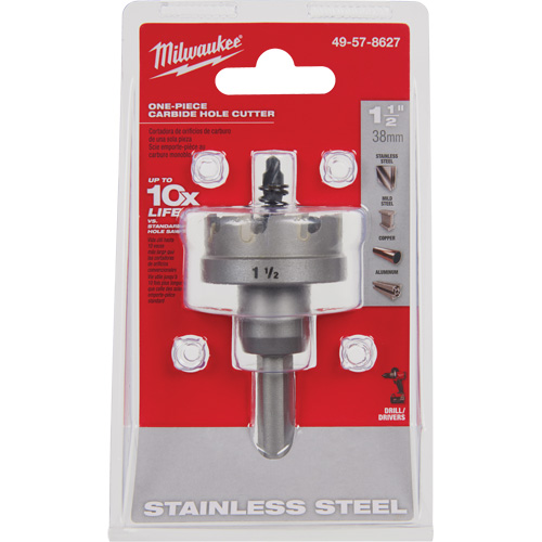 Scies-cloches au carbure monobloc, 1-1/2", Profondeur de la coupe de 3/16" Chandler Sales