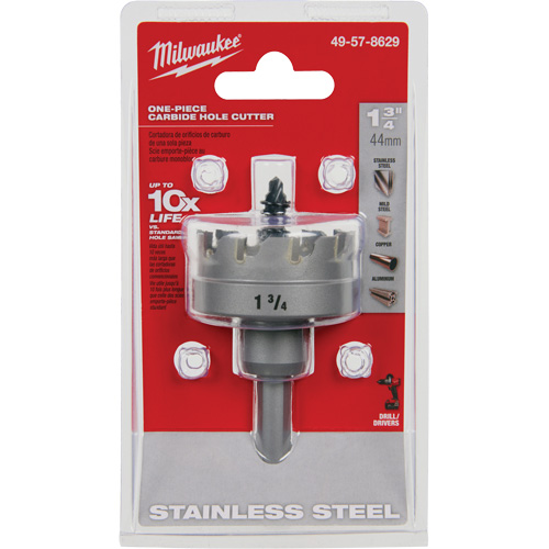 Scies-cloches au carbure monobloc, 1-3/4", Profondeur de la coupe de 3/16" Chandler Sales