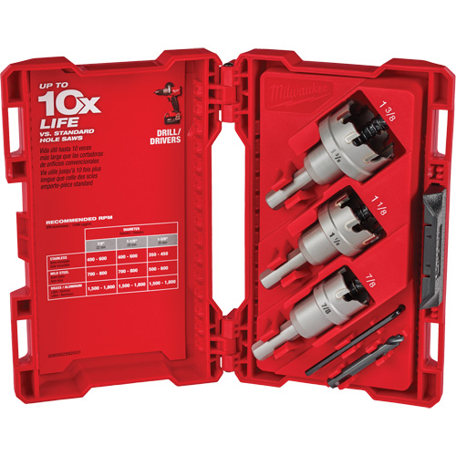 One-Piece Carbide Hole Cutter Set, 4 Pieces, Carbide Chandler Sales