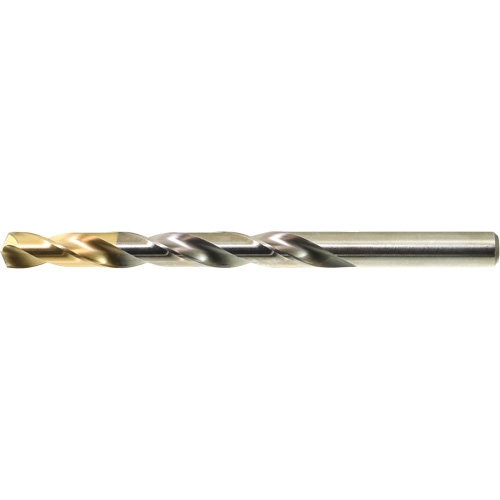 DRILLCO TiN Tipped Jobber Drill Bit, High Speed Steel, #1, 3-7/8" L, 2-5/8" Flute, 135° Point Angle Chandler Sales