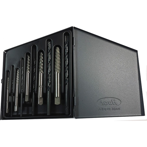 Drillco&reg; Screw Extractor Set with Drills, Carbide, 10 Pieces Chandler Sales