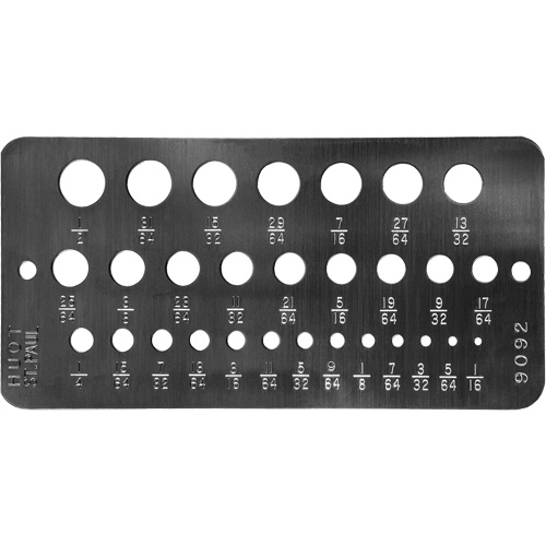 Drillco&reg; Fractional Sizes Drill Gauge Chandler Sales