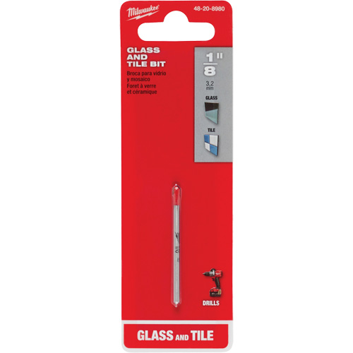 Glass & Tile Bit, 1/8", Carbide Chandler Sales
