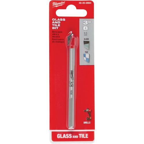 Glass & Tile Bit, 3/8", Carbide Chandler Sales