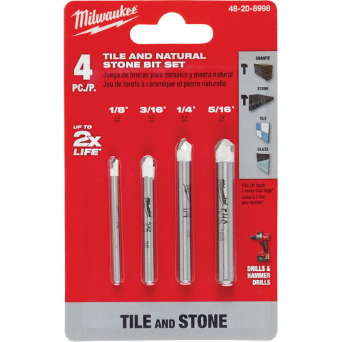 Natural Stone Bit Set, 4 Pieces, Carbide Chandler Sales
