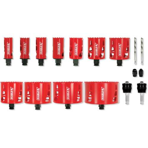 Plumber's Bi-Metal Hole Saw Set, 17 Pieces Chandler Sales