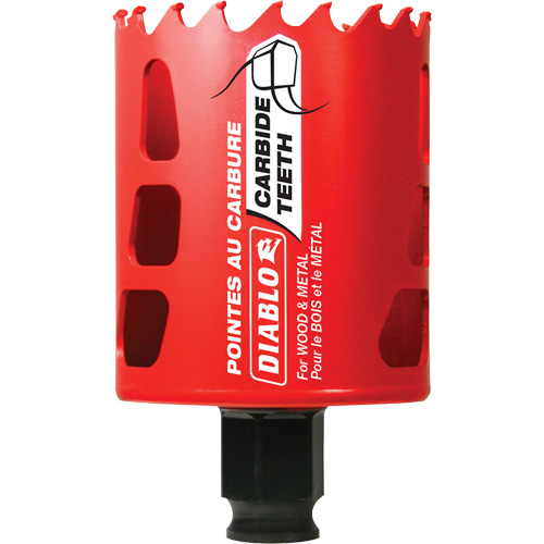 Wood & Metal Hole Saw, 2-1/4", 2-3/8" Depth of Cut, Carbide Chandler Sales