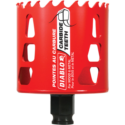 Wood & Metal Hole Saw, 2-3/4", 2-3/8" Depth of Cut, Carbide Chandler Sales