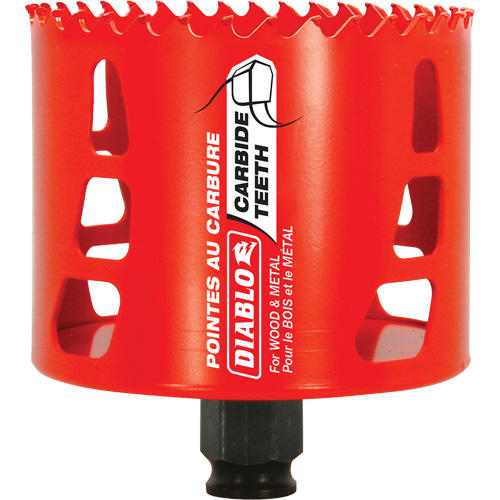 Wood & Metal Hole Saw, 3-1/4", 2-3/8" Depth of Cut, Carbide Chandler Sales