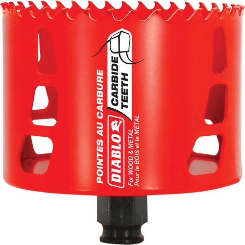 Wood & Metal Hole Saw, 3-5/8", 2-3/8" Depth of Cut, Carbide Chandler Sales