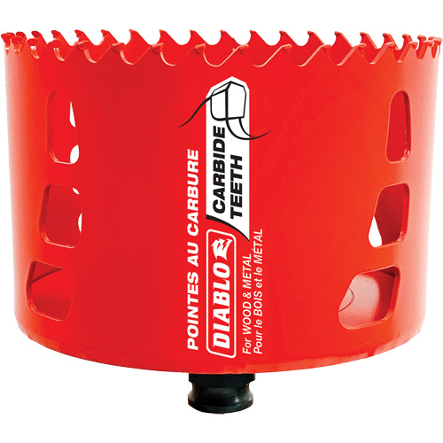 Wood & Metal Hole Saw, 4", 2-3/8" Depth of Cut, Carbide Chandler Sales