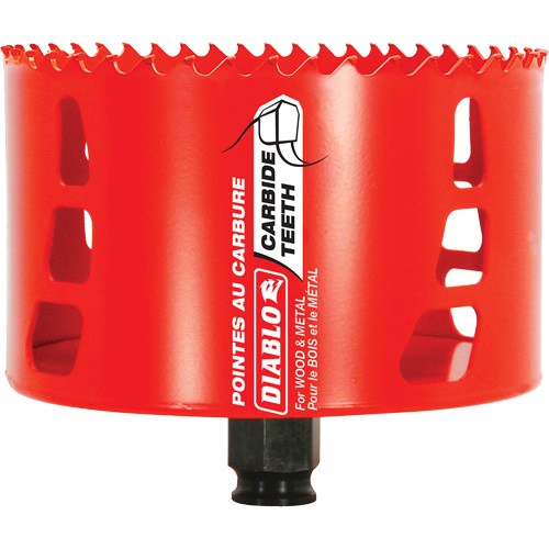 Wood & Metal Hole Saw, 4-1/4", 2-3/8" Depth of Cut, Carbide Chandler Sales