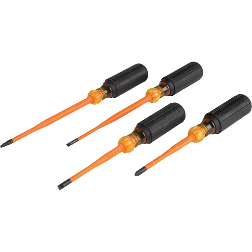 Slim-Tip Insulated Screwdriver Set, 1000 V, 4 Pcs Chandler Sales