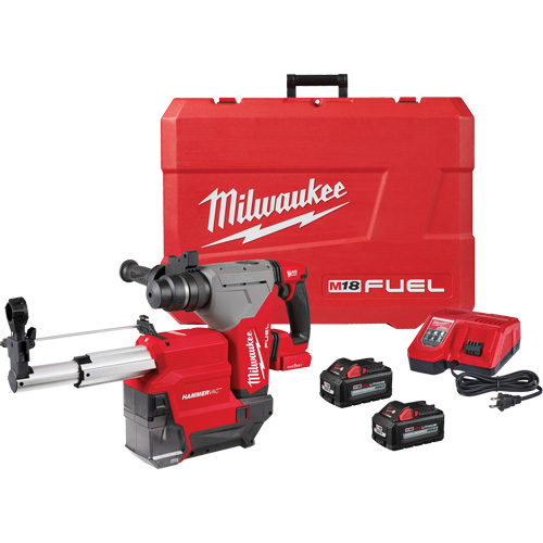 Marteau rotatif M18 Fuel SDS Plus avec ensemble d&eacute;poussi&eacute;reur Hammervac, 18 V, 1-1/8" - 3", 800 tr/min Chandler Sales