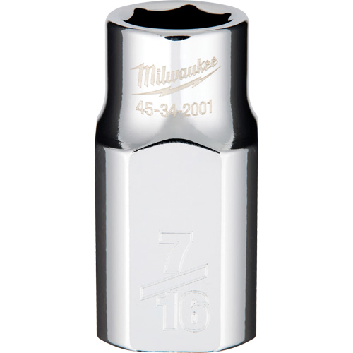 SAE Socket with Four Flat Sides, 7/16", 1/2" Drive, 6 Points Chandler Sales