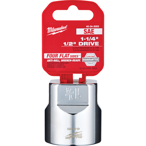 SAE Socket with Four Flat Sides, 1-1/4", 1/2" Drive, 6 Points Chandler Sales
