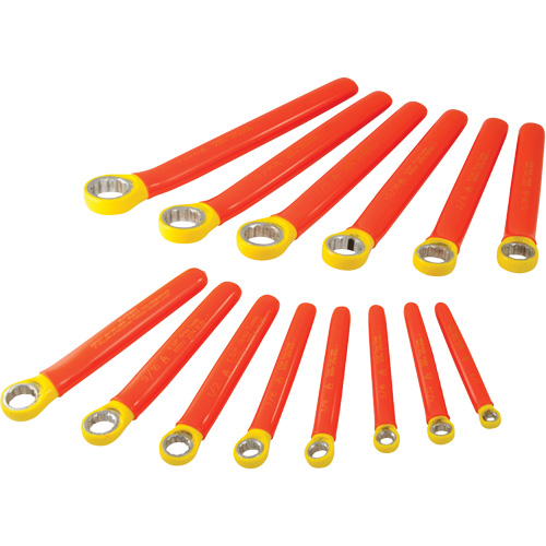 Jeu de cl&eacute;s polygonales SAE isol&eacute;es &agrave; 12 pans, 1000 V, 14 Mcx Chandler Sales