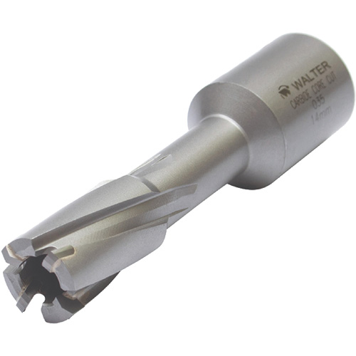 Core Cut Annular Cutter with Weldon Shank, 12 mm Diameter, Carbide, 30 mm Depth of Cut, 3/4" Shank Chandler Sales