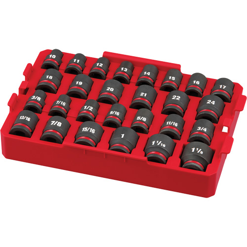 Shockwave Impact Duty Packout Socket Set, 27 Pcs, Impact, 1/2" Drive Size Chandler Sales