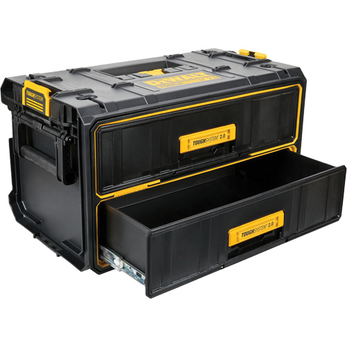 Unit&eacute; &agrave; deux tiroirs ToughSystem 2.0, 12-1/3" x 12-3/5", Noir/Jaune Chandler Sales