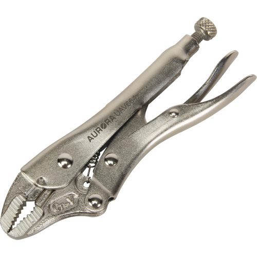 Locking Pliers with Wire Cutter, 5" Length, Curved Jaw Chandler Sales