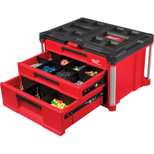 Boîte &agrave; outils avec 3 tiroirs PackOut, 16-3/10" x 22-1/5" x 14-3/10", Rouge Chandler Sales