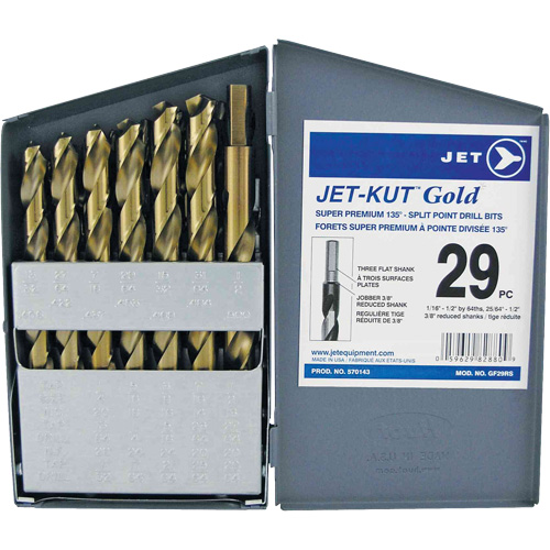 GF29RS Jeu de forets, 29 morceaux, Acier alli&eacute; Chandler Sales