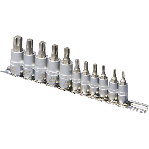 SS1438-11T Chrome Socket Bit Sets, Torx&reg;, 1/4"/3/8" Drive, 10 Pcs Chandler Sales