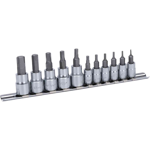 JHBS-11S Hextractor SAE Bit Socket Set, Hex, 1/4"/3/8" Drive, 11 Pcs Chandler Sales