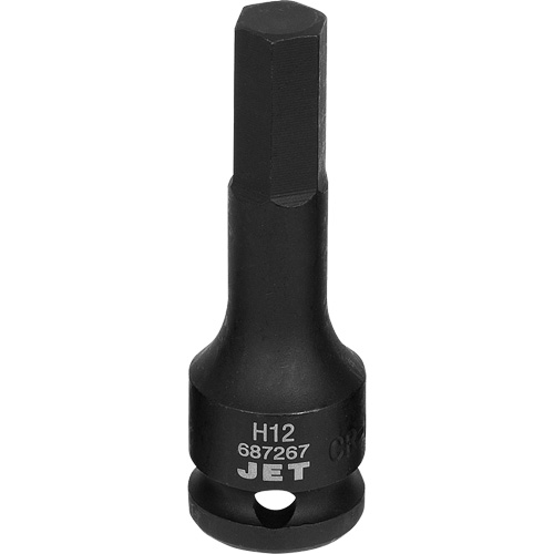 Impact Socket Bits, Hex, 12 mm x 1/2" Drive Chandler Sales