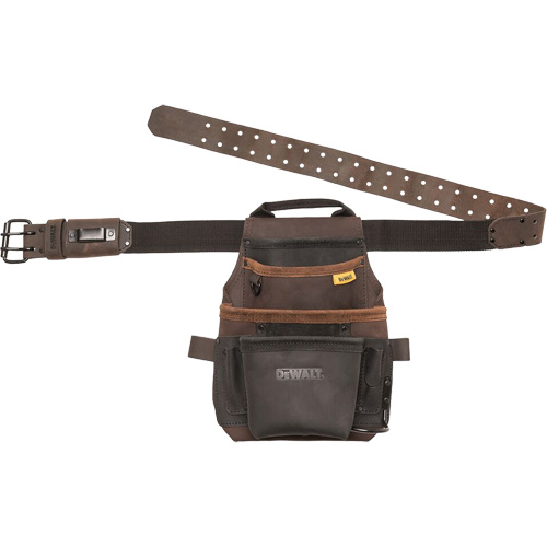 Poche &agrave; outils et ceinture, Porte-outil multiple, Cuir, 12 Poches Chandler Sales