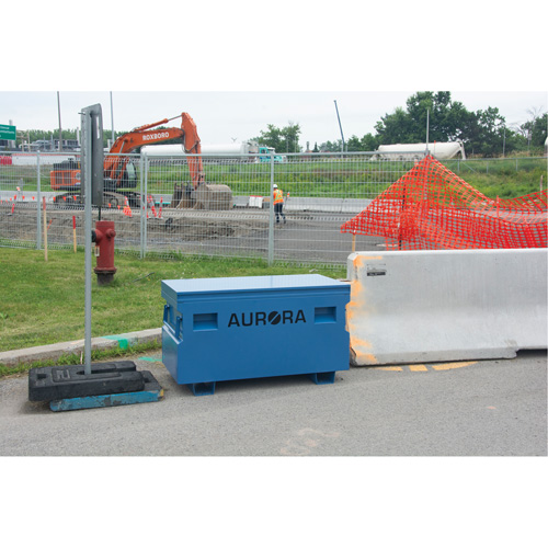 Coffre &agrave; outils de chantier, 48" x 24" x 27-3/5", Acier, Bleu Chandler Sales