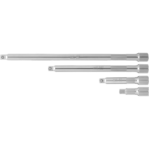 Drive Extension Set, 1/2" Drive, Chrome Finish, 4 Pcs Chandler Sales