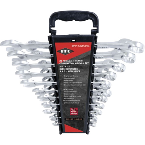 ICW-22SM Wrench Set, Combination, 22 Pieces, Imperial and Metric Chandler Sales